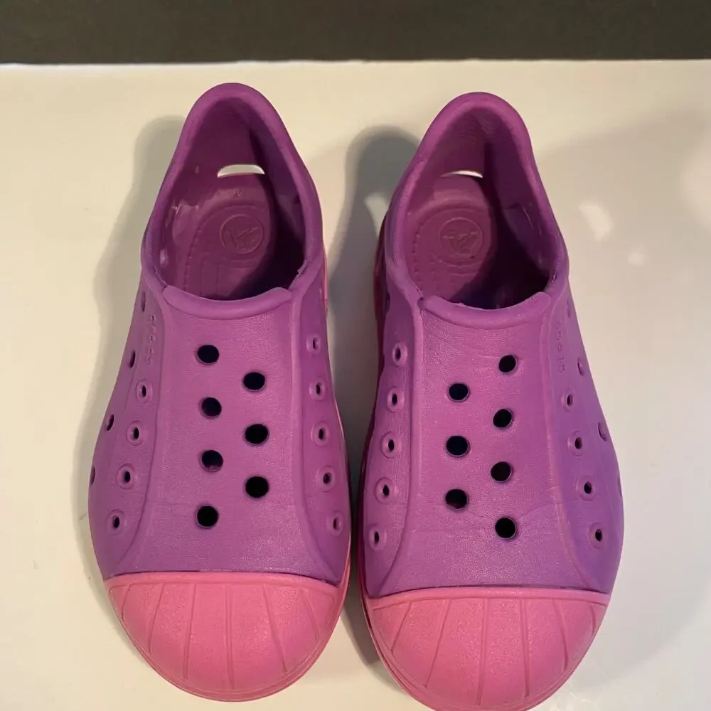 Croc Sneakers Bump It Slip On Purple water shoes Girls Size 8C